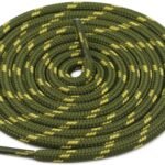 Round Army Green Yellow Shoelace for Sneakers