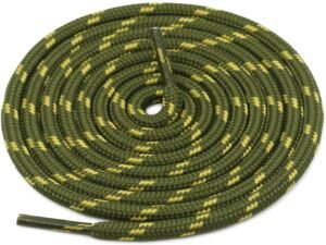 Round Army Green Yellow Shoelace for Sneakers