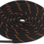 Round Black Orange Shoelace for Sneakers