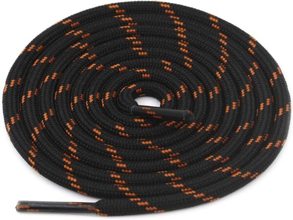Round Black Orange Shoelace for Sneakers