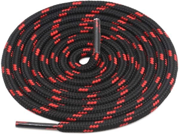 Round Black Red Shoelace for Sneakers