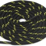 Round Black Yellow Shoelace for Sneakers