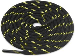 Round Black Yellow Shoelace for Sneakers