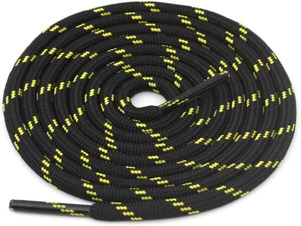 Round Black Yellow Shoelace for Sneakers